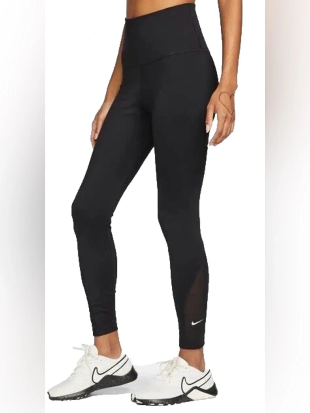 NIKE ONE Women TIGHT FIT HIGH RISE Yoga Leggings-Black XS NWOT
